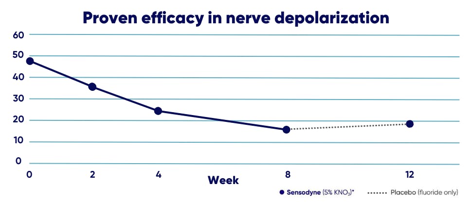 Sensodyne’s proven efficacy in nerve depolarization