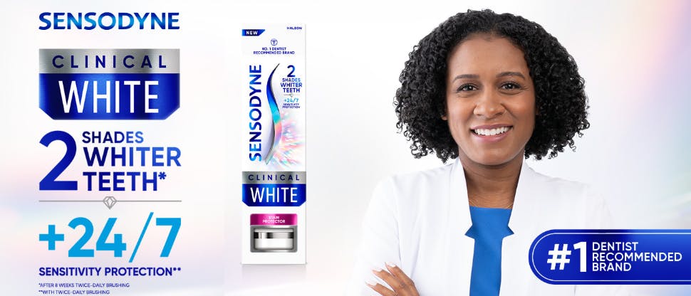 Key benefits of new Sensodyne Clinical White