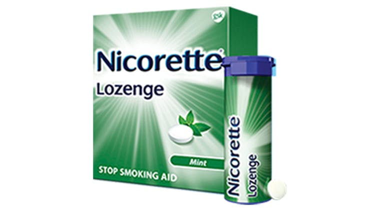 Nicorette Lozenges package