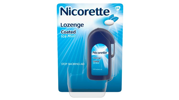 Nicorette Coated Ice Mint Lozenges package
