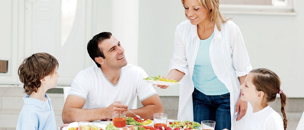 Family eating