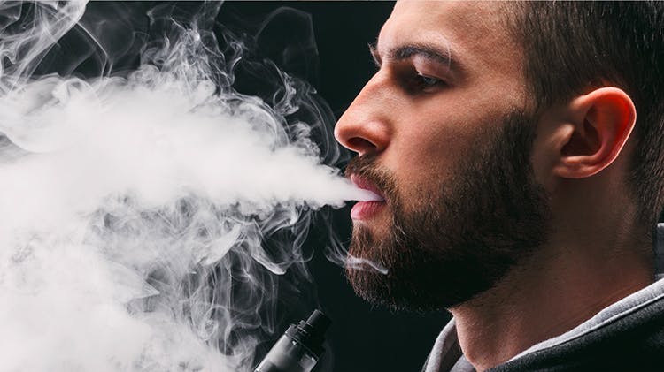 Man vaping