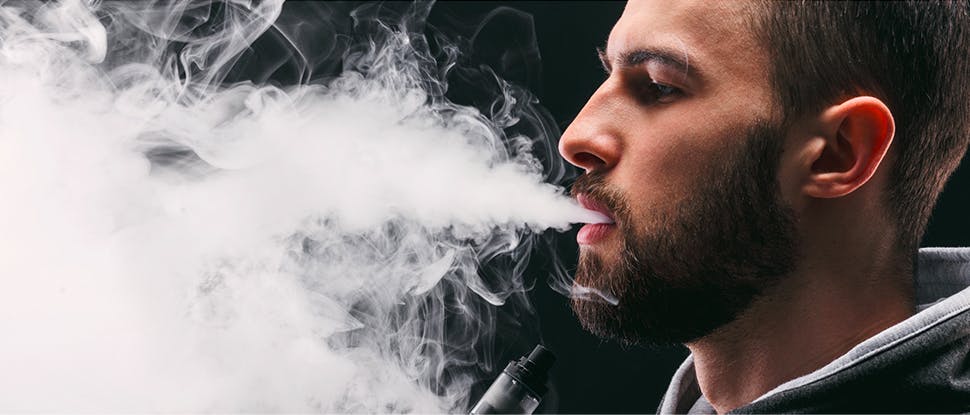 Man vaping