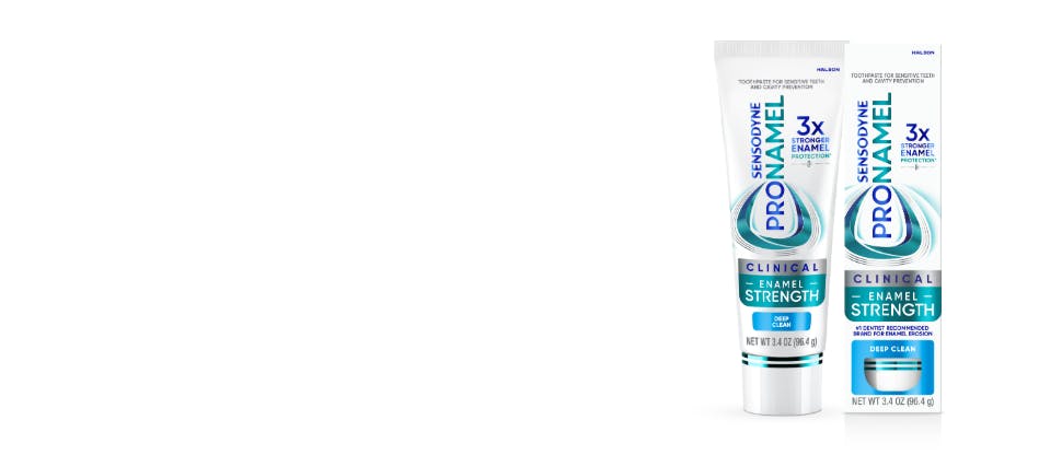 Pronamel Clinical Enamel Strength toothpaste box and tube