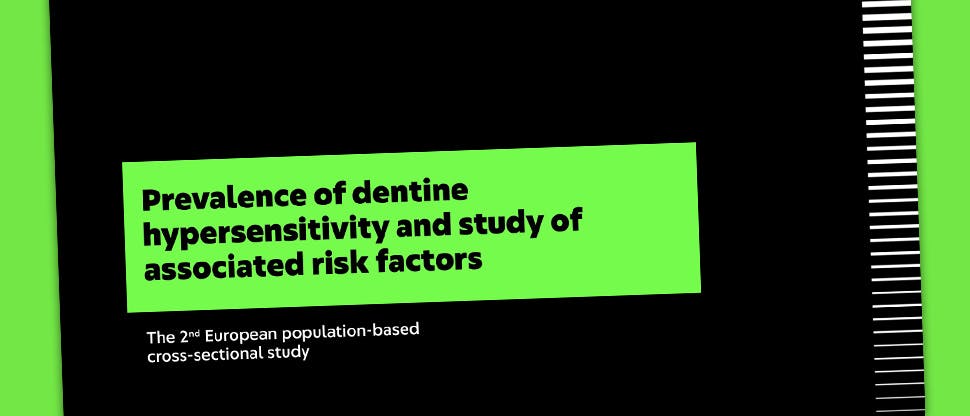 Banner with the text ‘Prevalence of dentine hypersensitivity and study of associated risk factors’