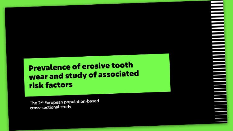 Banner with the text ‘Prevalence of erosive tooth wear and study of associated risk factors’