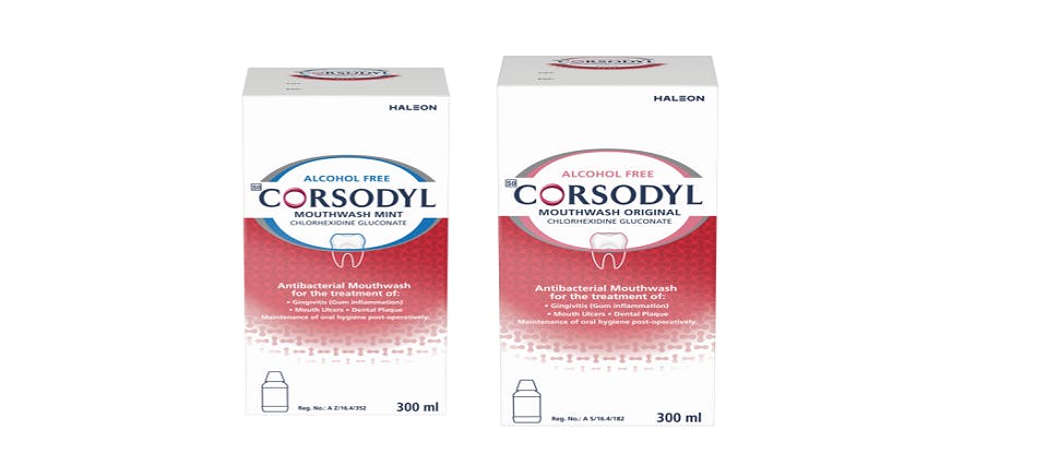 Corsodyl Mouthwash Original and Corsodyl Mouthwash Mint