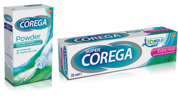 Super Corega fixative cream Super Corega fixative powder