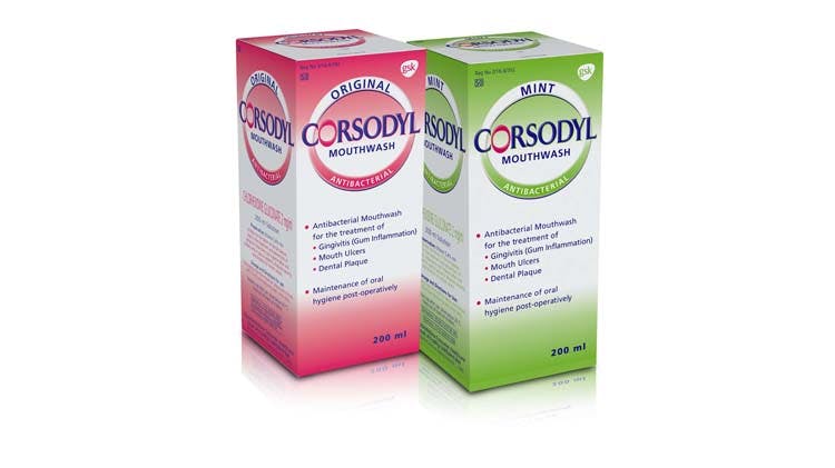 Corsodyl mouthwash pack