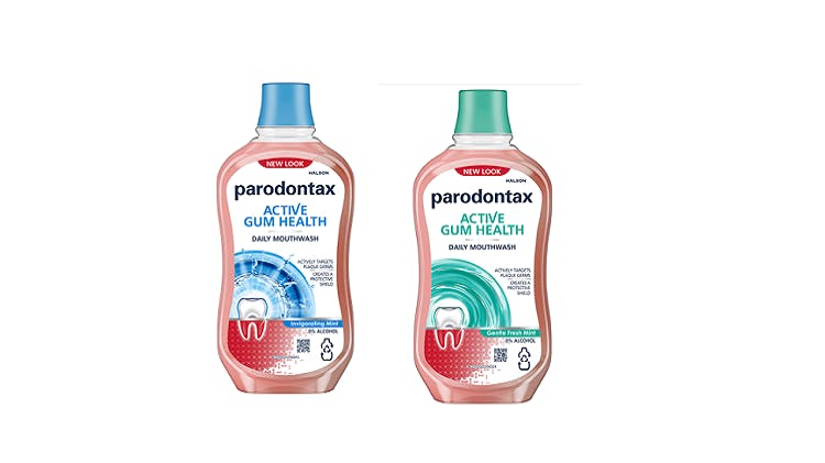 Parodontax Active Gum Health Invigorating Mint Mouthwash and parodontax Active Gum Health Gentle Mouthwash packshot