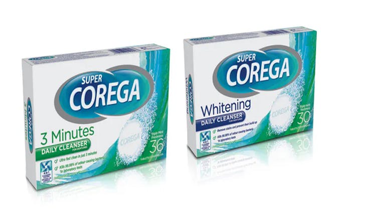 Super Corega 3 minutes and Super Corega Whitening daily cleanser tablets