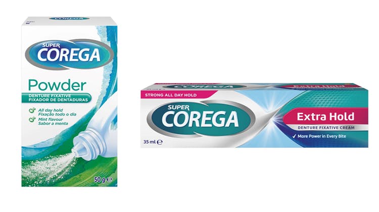 Super corega denture fixative cream  and Super corega denture fixative powder