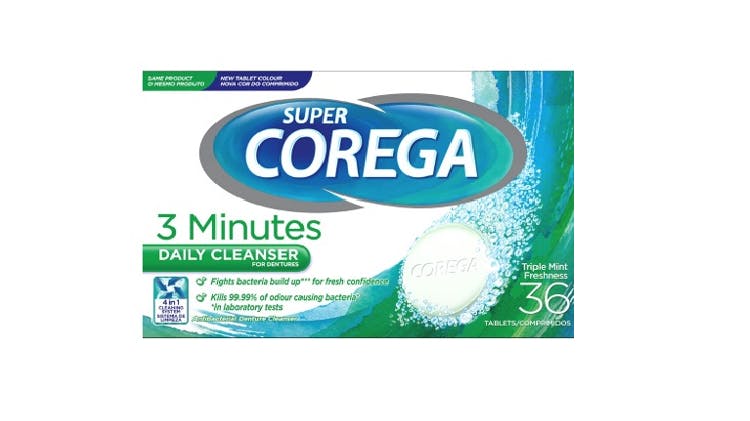 Super Corega 3 Minute Daily Cleanser for Dentures packshot