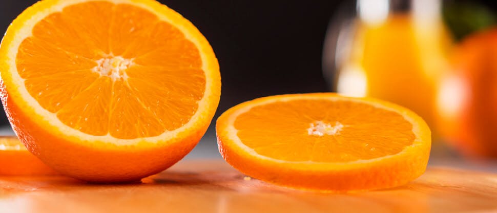 Cut oranges