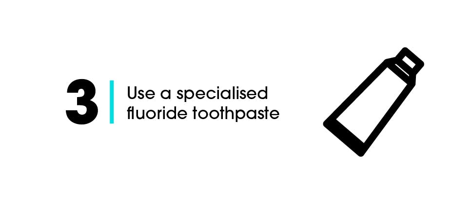 Graphic: 3. Use a specialised fluoride toothpaste