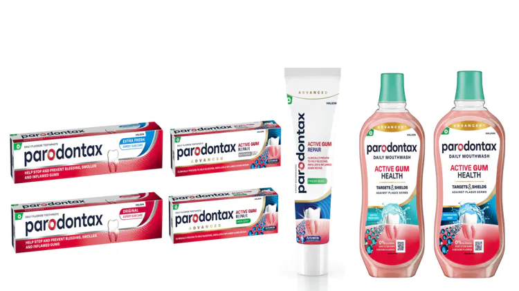 parodontax toothpaste range packshots