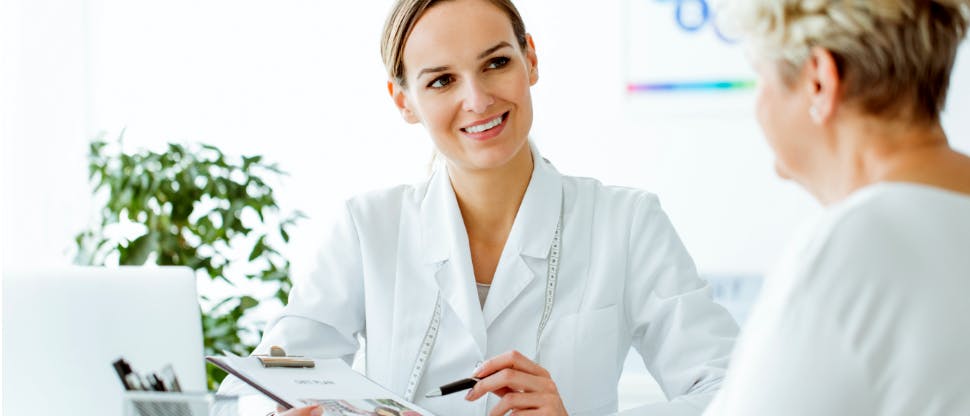 Doctor and patient during immune health check