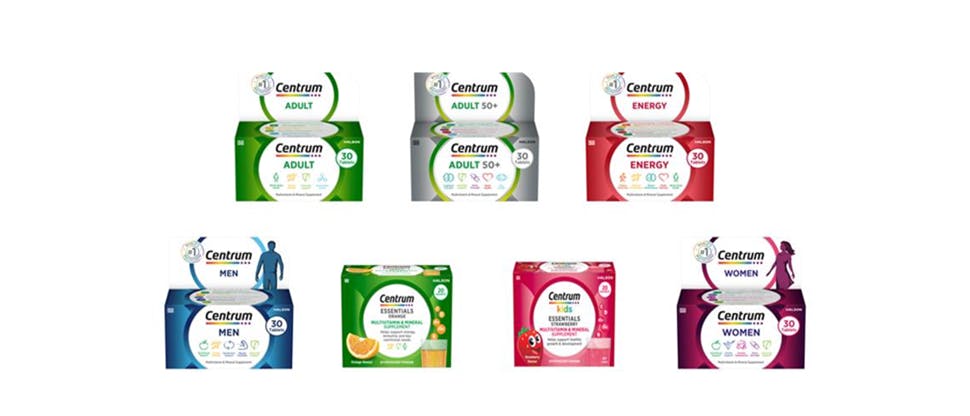 The Centrum Multivitamin product range