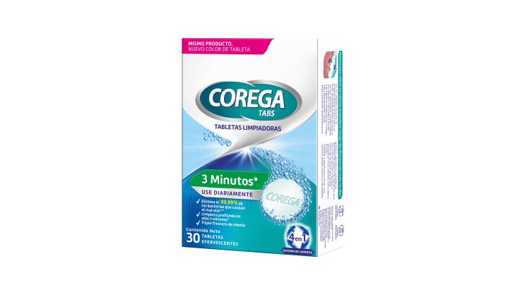 Corega Tabs 3 minutos packshots