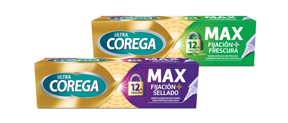 Gama de Corega adhesivo para prótesis