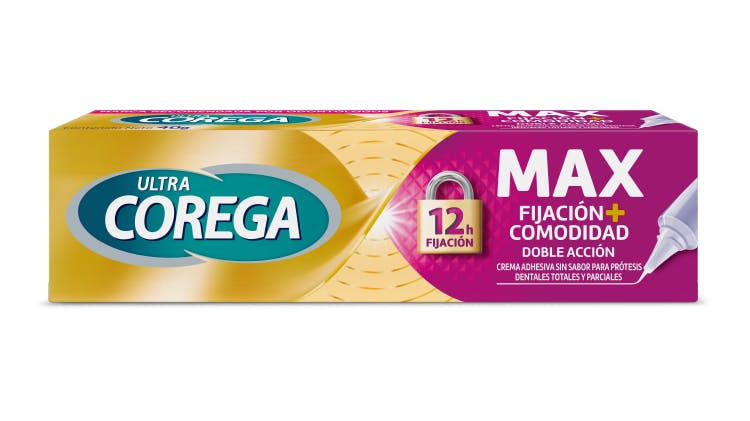 Pack de adhesivo Ultra Corega Max Fijación+Comodidad