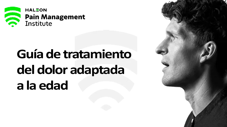 Imagen del logotipo del Instituto de Manejo del Dolor Haleon y el perfil lateral de un joven 