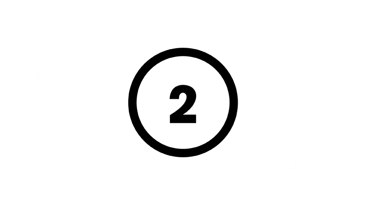 Imagen gráfica del número 2 dentro de un anillo negro, sobre un fondo verde lima 