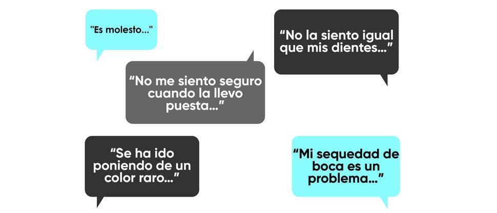 Frases de pacientes en burbujas