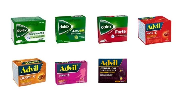 Portafolio de productos para el alivio del dolor