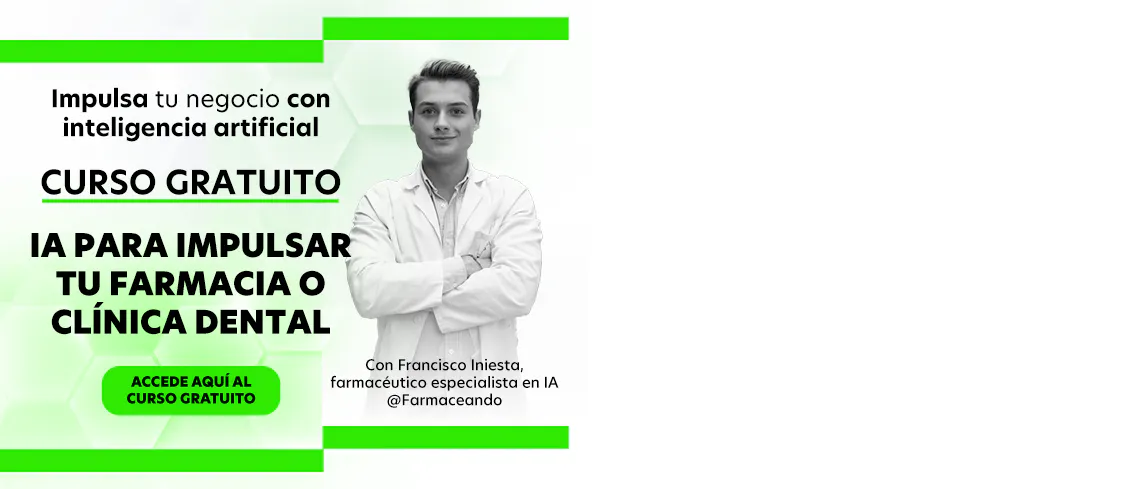 Curso de inteligencia artificial para farmacia con profesional en bata