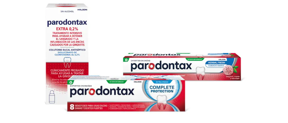 Pasta de dientes y colutorio parodontax