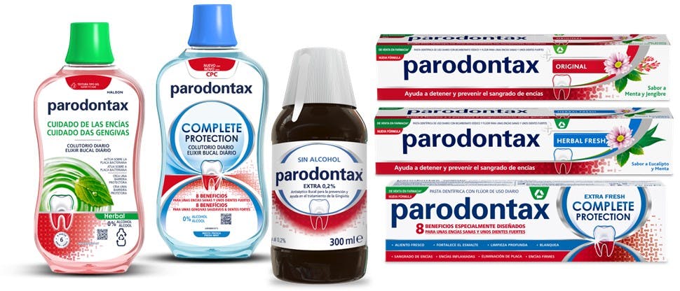 Pasta de dientes y colutorio parodontax