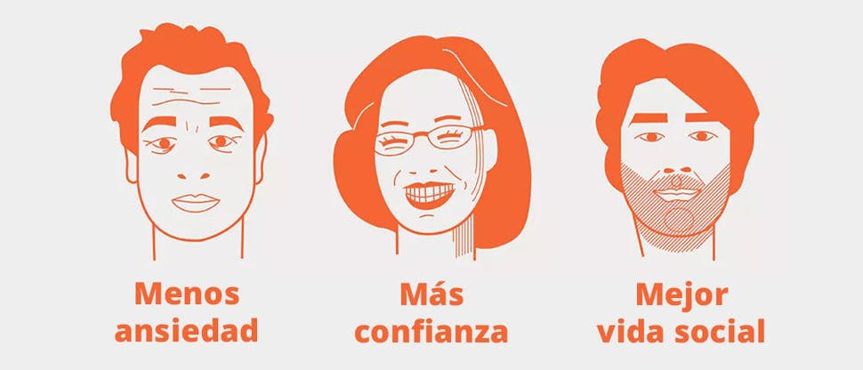 Ilustraciones de pacientes con resultados de la encuesta