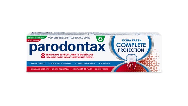 Pack dela gama de complete protection de Parodontax.