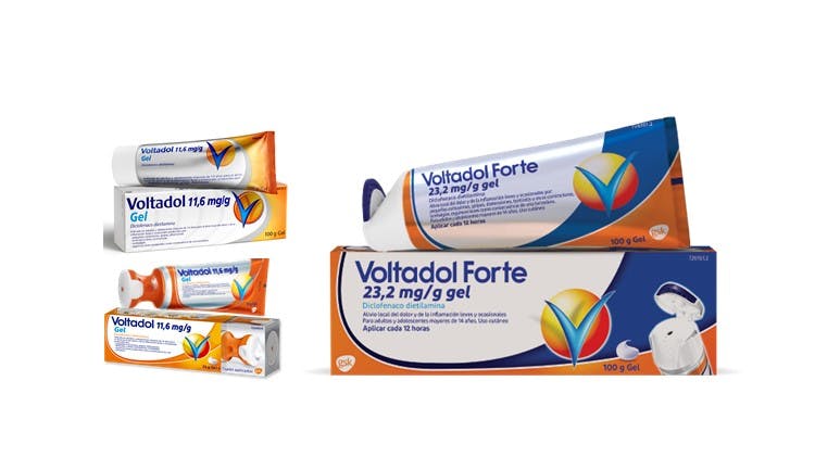 Bodegón productos Voltadol Gel