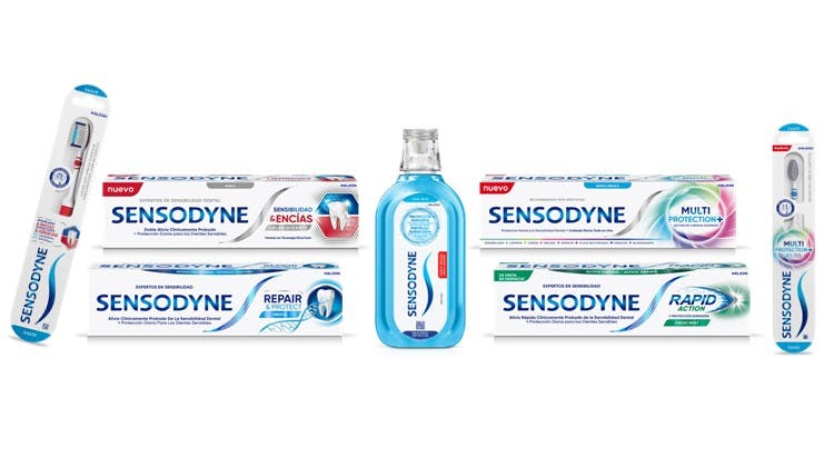 Bodegón productos Sensodyne