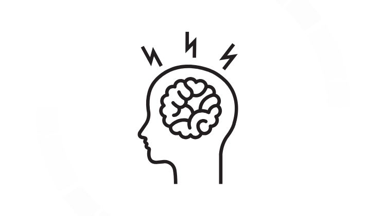 Icone de dolor de cabeza y migraña