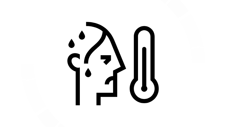 Icone de fiebre en adultos