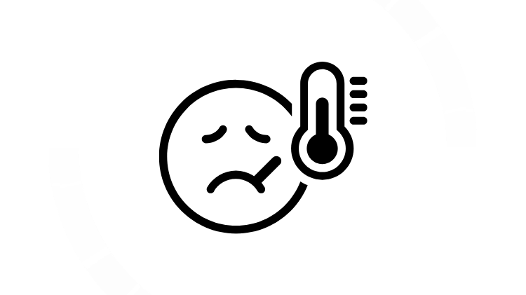 Icone de fiebre en niños