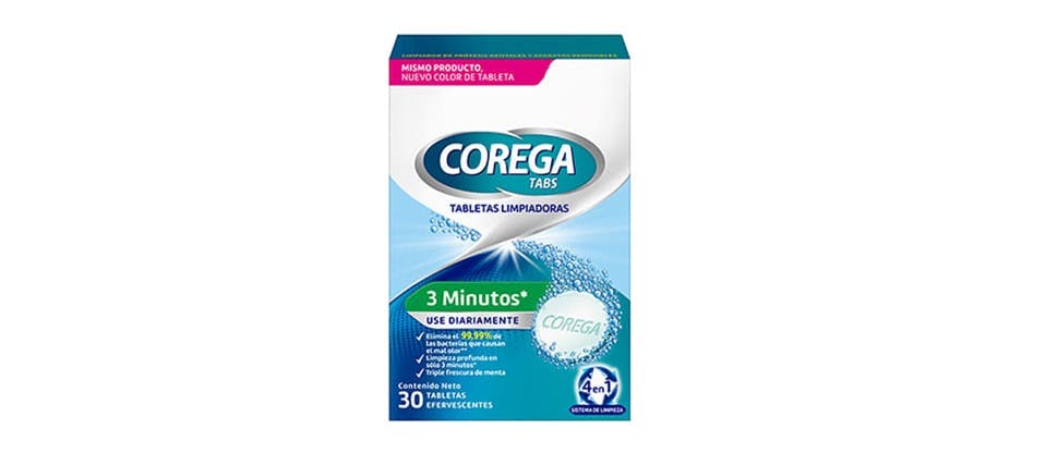 Tabletas limpiadoras Corega Tabs