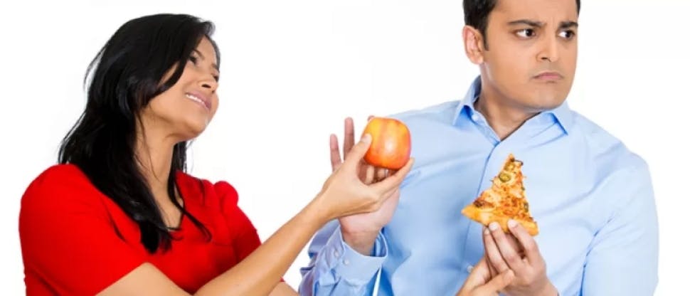 Consumo de frutas y verduras reducido