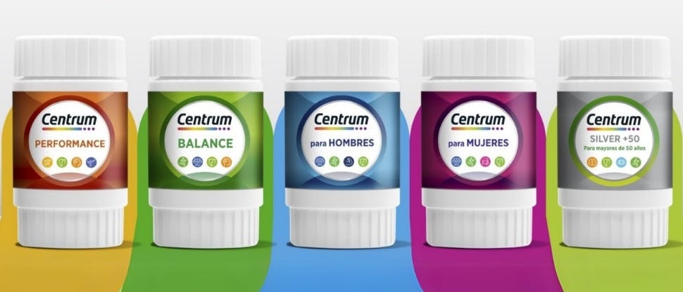 La gama de productos Multivitamínicos Centrum