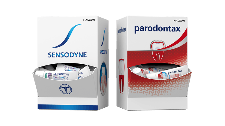 Échantillons de produits d'hygiène bucco-dentaire pictogramme