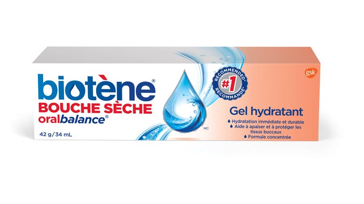 Gel hydratant Oralbalance Biotène pour la sécheresse buccale