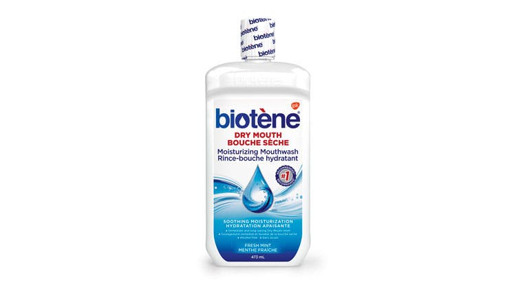 Rince-bouche hydratant Biotène pour la sécheresse buccale