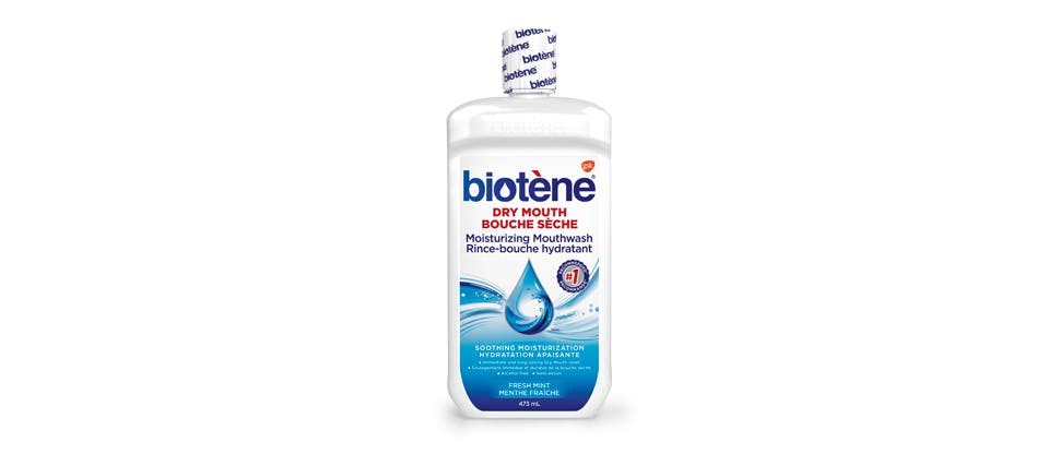 Rince-bouche hydratant Biotène pour la sécheresse buccale