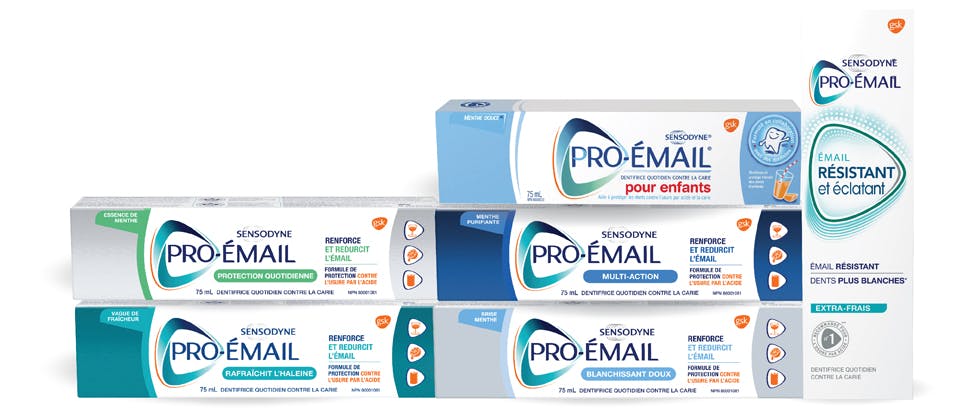 Gamme de dentifrices Pronamel