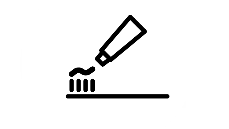 Icône de dentifrice et de brosse à dents