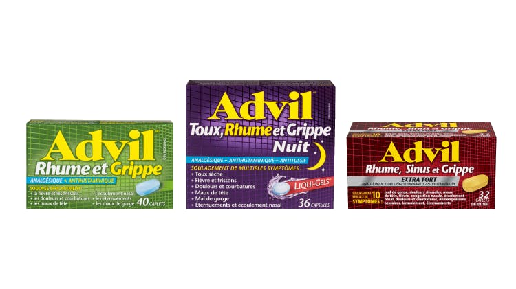 Advil Toux, Rhume et Grippe et Advil Rhume et Sinus