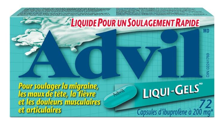 Capsules d’ibuprofène Advil Liqui-Gels à 200 mg